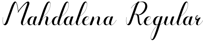 Mahdalena Regular font | Mahdalena.otf