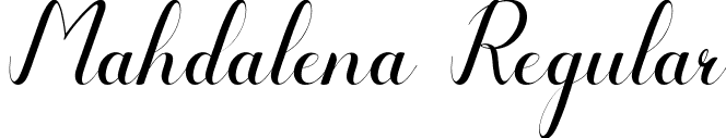 Mahdalena Regular font | Mahdalena.ttf