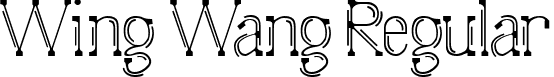 Wing Wang Regular font | WingWangSerif-Regular.ttf