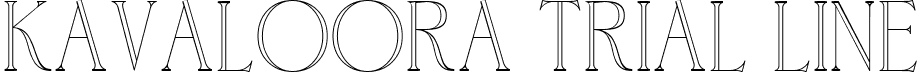 kavaloora Trial line font | kavaloora line.ttf