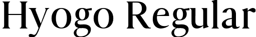 Hyogo Regular font | Hyogo-regular.otf