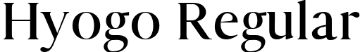 Hyogo Regular font | Hyogo-regular.ttf