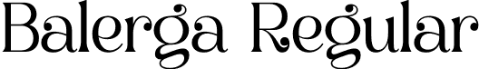 Balerga Regular font | Balerga.otf