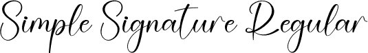 Simple Signature Regular font | Simple-Signature.otf