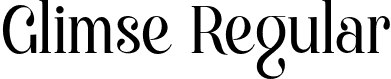 Glimse Regular font | glimse.otf