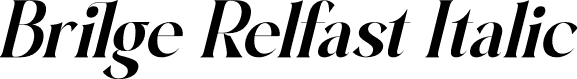 Brilge Relfast Italic font | Brilge Relfast Italic.otf