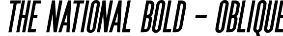 The National Bold - Oblique font | TheNational-Bold-Oblique.otf