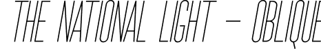 The National Light - Oblique font | TheNational-Light-Oblique.otf