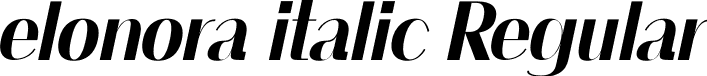 elonora italic Regular font | Elonora Italic.ttf