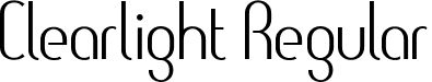 Clearlight Regular font | clearlight.ttf