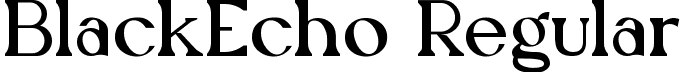 BlackEcho Regular font | BlackEcho.ttf