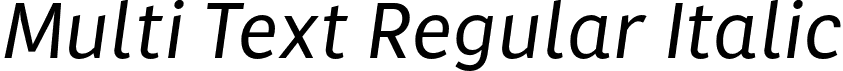 Multi Text Regular Italic font | MultiText-RegularItalic.otf