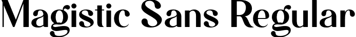 Magistic Sans Regular font | MagisticSans-SVG.otf