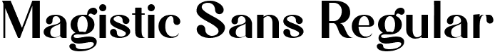 Magistic Sans Regular font | MagisticSans-SVG.ttf