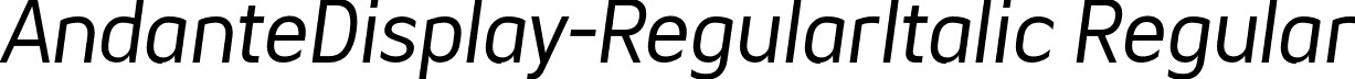 AndanteDisplay-RegularItalic Regular font | AndanteDisplay-RegularItalic.otf