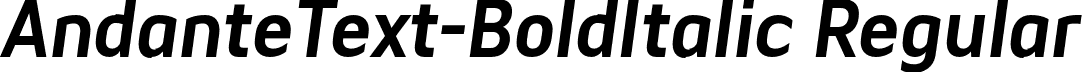 AndanteText-BoldItalic Regular font | AndanteText-BoldItalic.otf