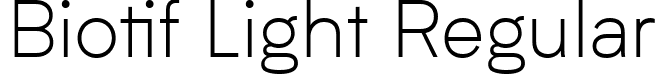 Biotif Light Regular font | Biotif-Light.ttf