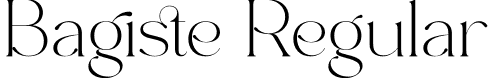 Bagiste Regular font | Bagiste.otf