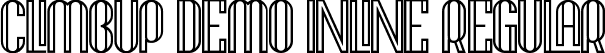 Climbup Demo Inline Regular font | ClimbupDemoInline.ttf