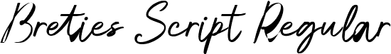 Breties Script Regular font | Breties Script.ttf