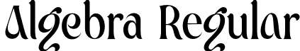 Algebra Regular font | Algebra.otf