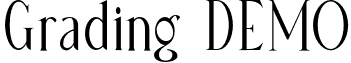 Grading DEMO font | Grading-DEMO.otf