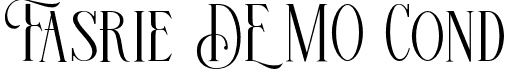 Fasrie DEMO Cond font | Fasrie-DEMO.otf