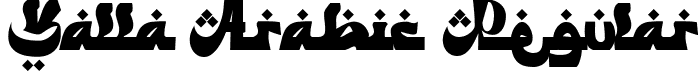 Yalla Arabic Regular font | Yalla Arabic.ttf