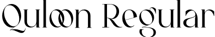 Quloon Regular font | Quloon.otf