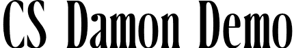 CS Damon Demo font | CSDamon-Regular_demo.otf