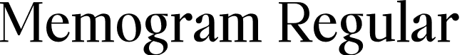 Memogram Regular font | Memogram.otf