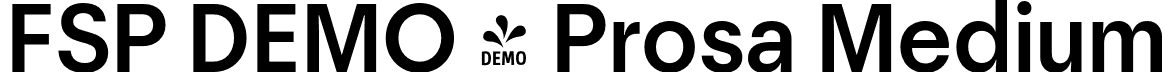 FSP DEMO - Prosa Medium font | Fontspring-DEMO-prosa-medium-1.otf