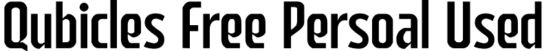 Qubicles Free Persoal Used font | Qubicles-FreePersoalUsed.otf