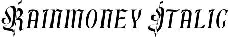 Rainmoney Italic font | Rainmoney-Italic.otf