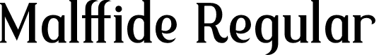 Malffide Regular font | Malffide-JR3Xn.otf