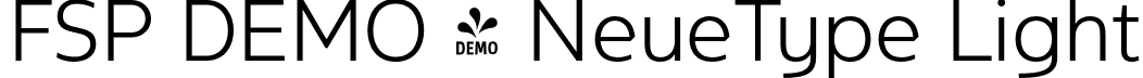 FSP DEMO - NeueType Light font | Fontspring-DEMO-neuetype-light.otf