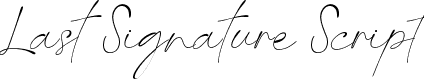 Last Signature Script font | last-signature.ttf