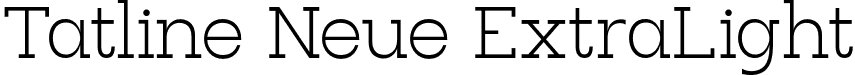 Tatline Neue ExtraLight font | Tatline Neue ExtraLight.otf