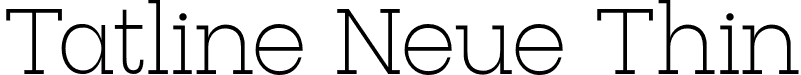 Tatline Neue Thin font | Tatline Neue Thin.otf