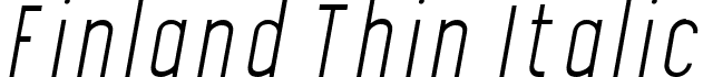 Finland Thin Italic font | Finland Thin Italic.ttf