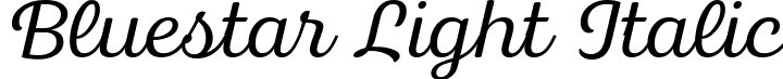 Bluestar Light Italic font | Bluestar-LightItalic.ttf