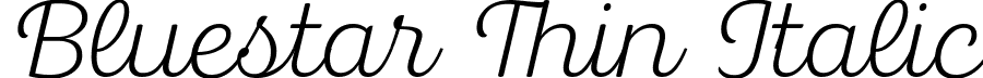 Bluestar Thin Italic font | Bluestar-ThinItalic.ttf
