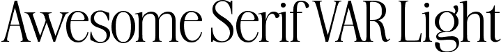 Awesome Serif VAR Light font | Awesome Serif VAR-VF.ttf