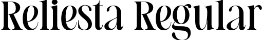 Reliesta Regular font | reliesta.ttf