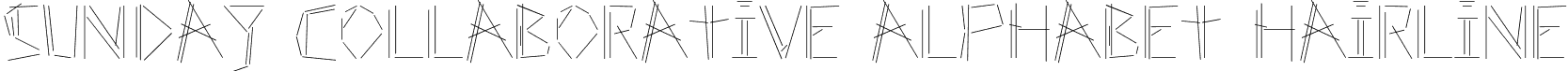 Sunday Collaborative Alphabet Hairline font | SundayCollaborativeAlphabet-Hairline.otf