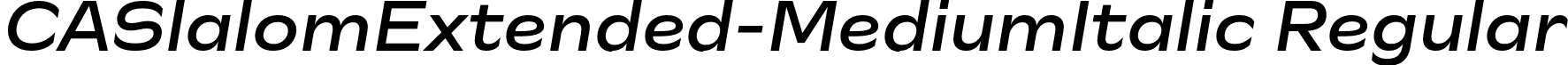 CASlalomExtended-MediumItalic Regular font | CASlalomExtended-MediumItalic.otf