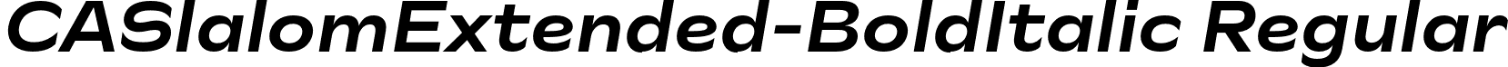 CASlalomExtended-BoldItalic Regular font | CASlalomExtended-BoldItalic.otf