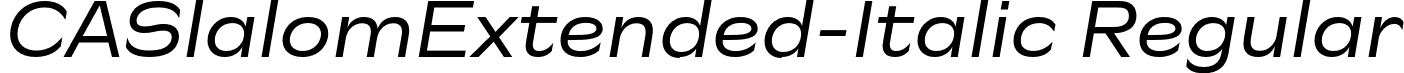 CASlalomExtended-Italic Regular font | CASlalomExtended-Italic.otf