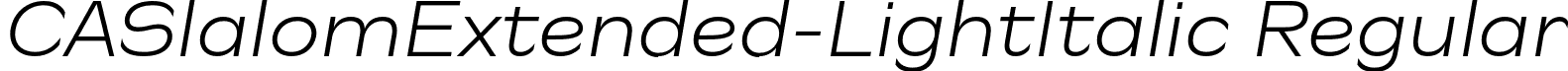CASlalomExtended-LightItalic Regular font | CASlalomExtended-LightItalic.otf