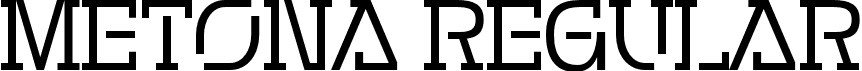 Metona Regular font | Metona.otf